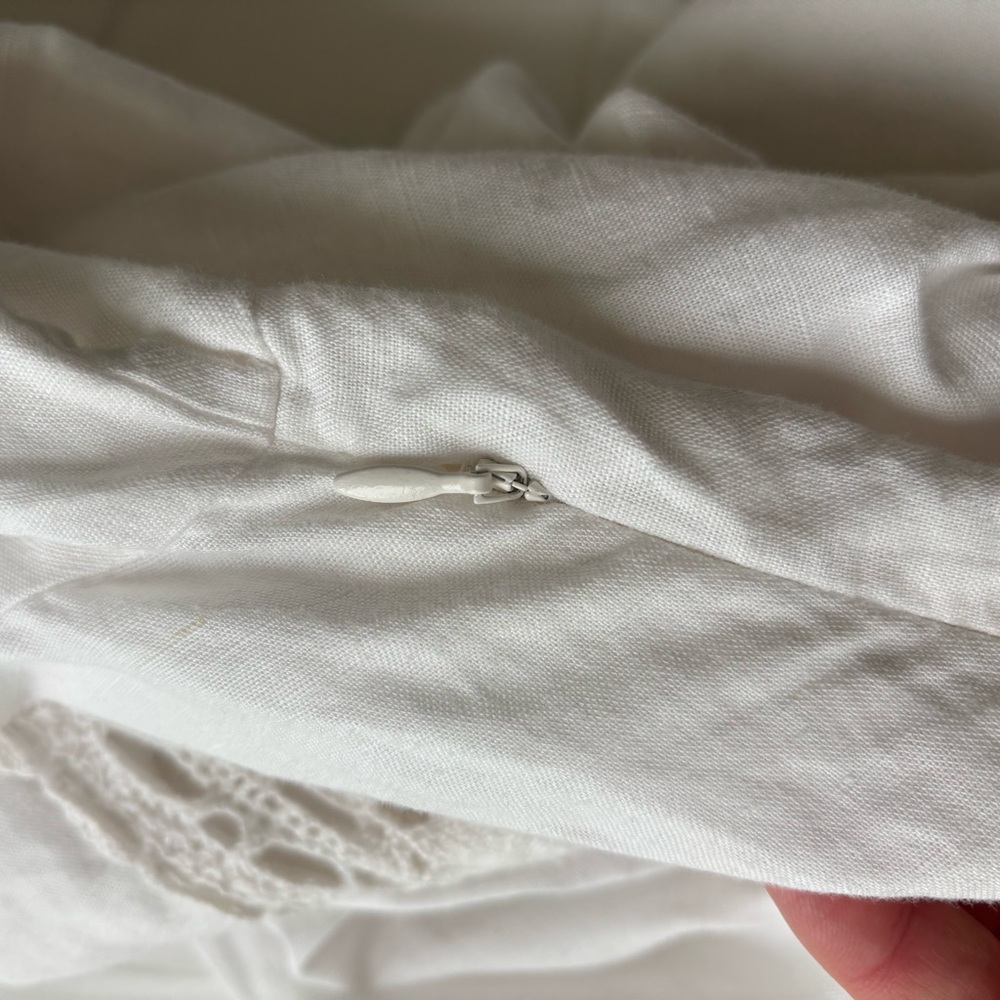 Isabel MARANT ÉTOILE Veona lace-trimmed linen cotton-blend midi dress white FR36 - Picture 9 of 12